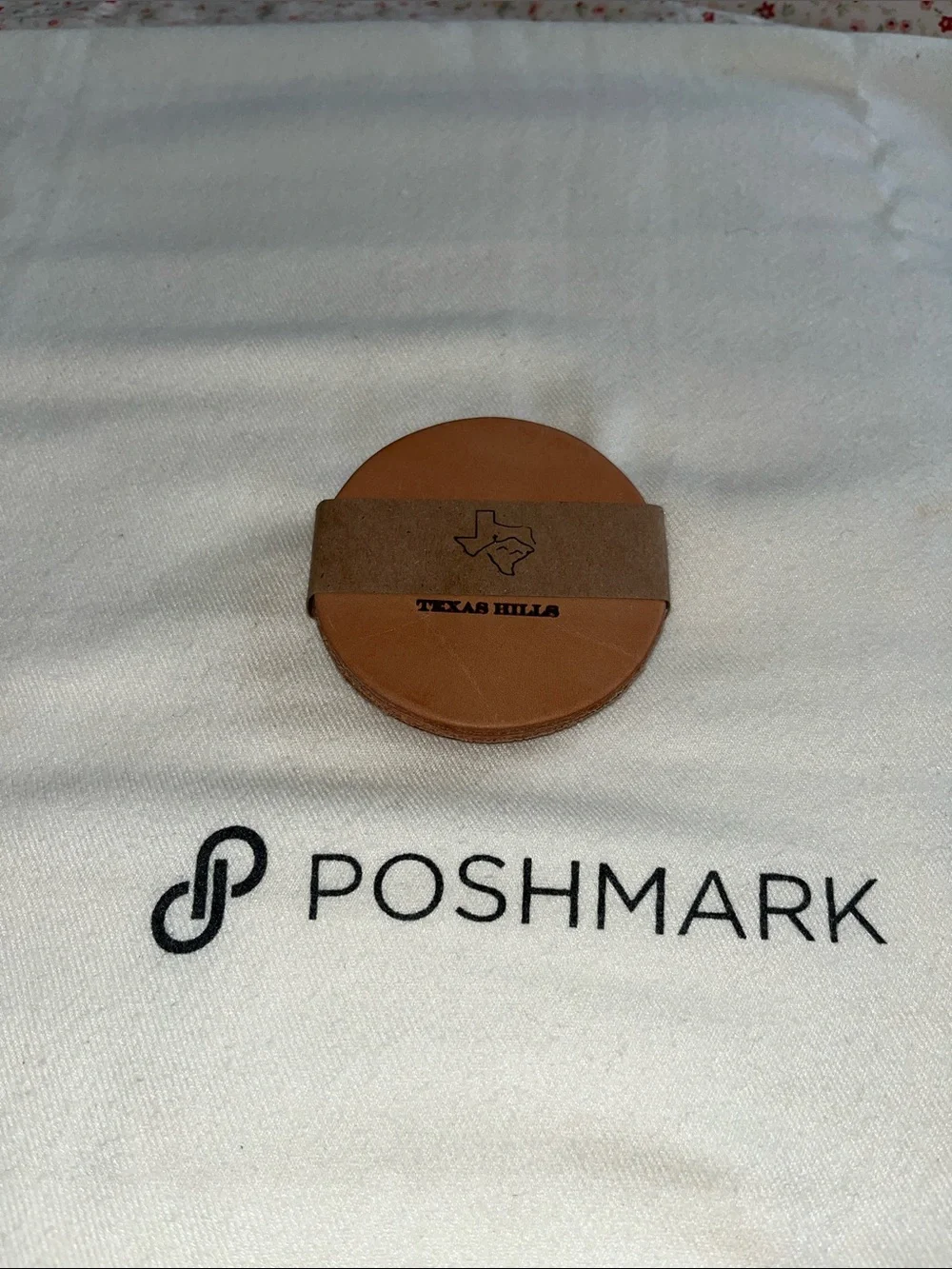Tan Leather Drink Coaster Set